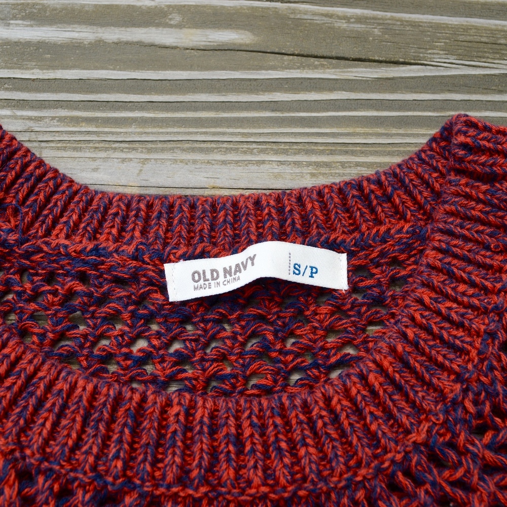 Old Navy crewneck open-knit sweater - Picture 3 of 4